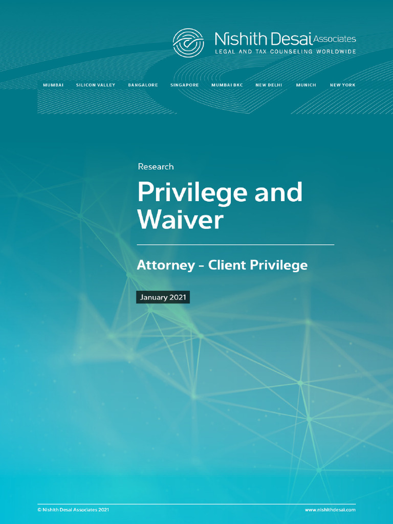 Privilege and Waiver Part I | PDF | Discovery (Law) | Justice