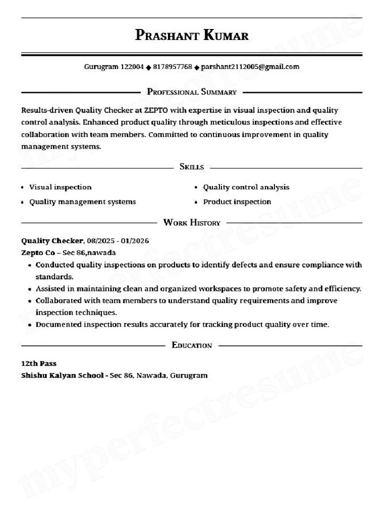 Prashant CV | PDF