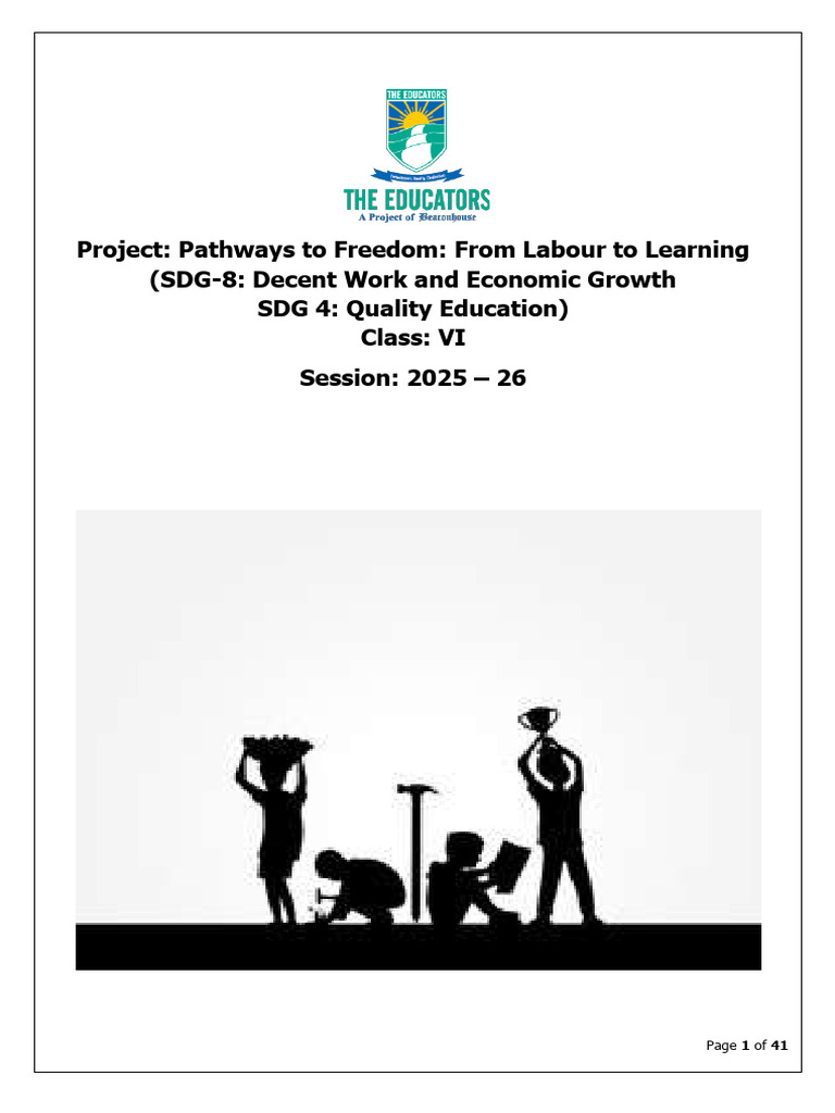 Grade 6 Project From Labour To Learning | PDF | Child Labour | Labour ...