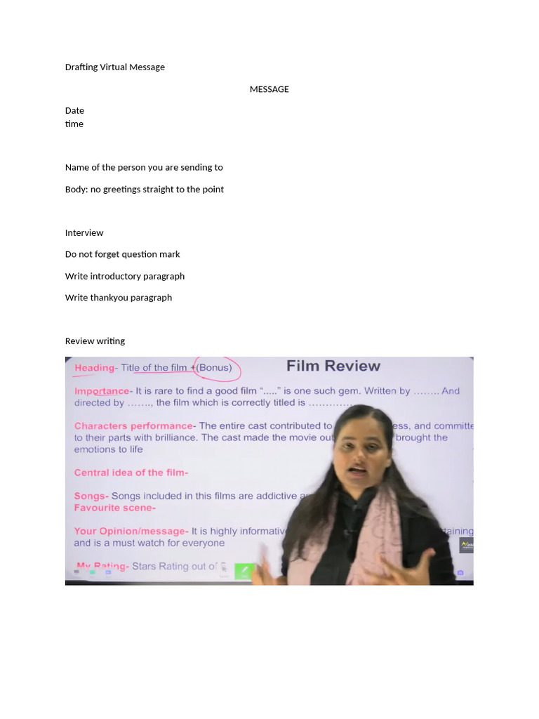 Drafting Virtual Message | PDF