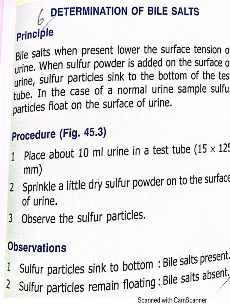 Determination of Bile Salts | PDF