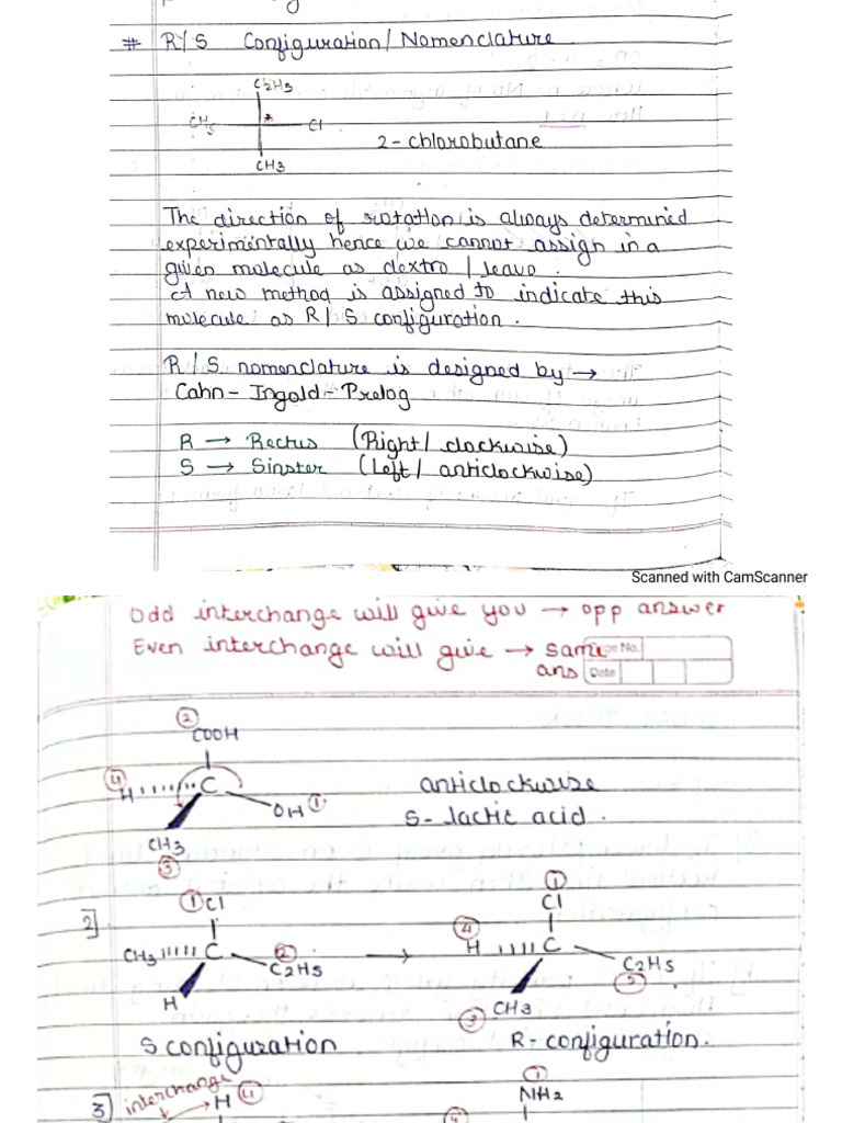 R, S Nomenclature | PDF