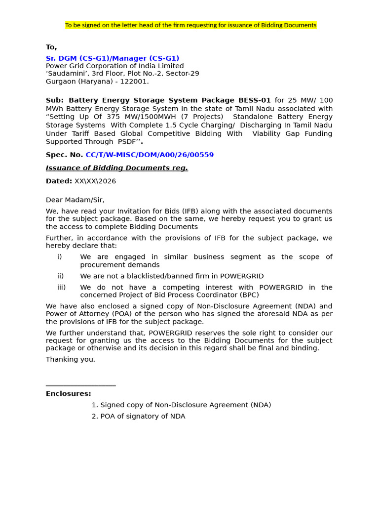 03 Annexure-B Request Letter | PDF