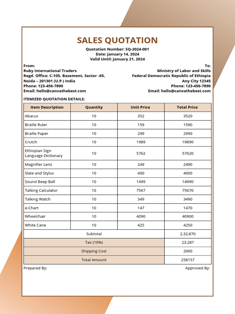 Sales Quotation | PDF