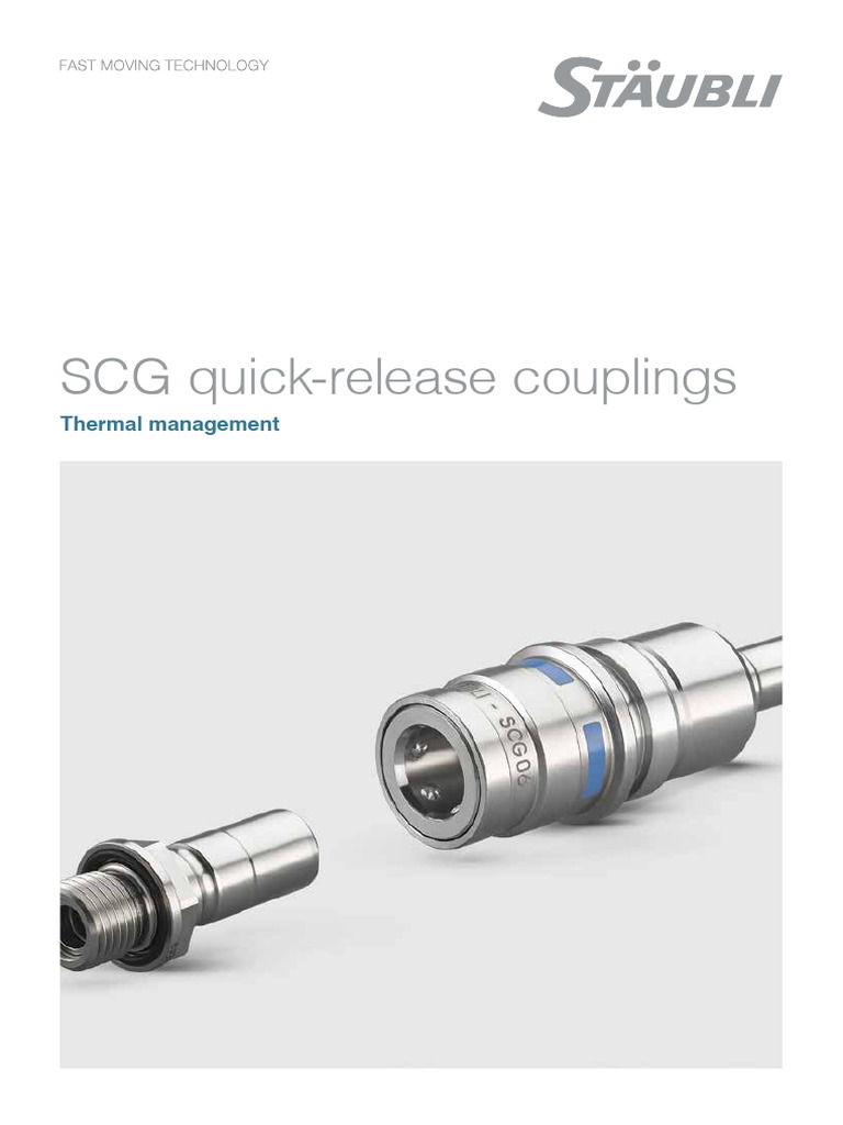 SCG Non Spill Thermal Management Staubli en | PDF | Electrical ...