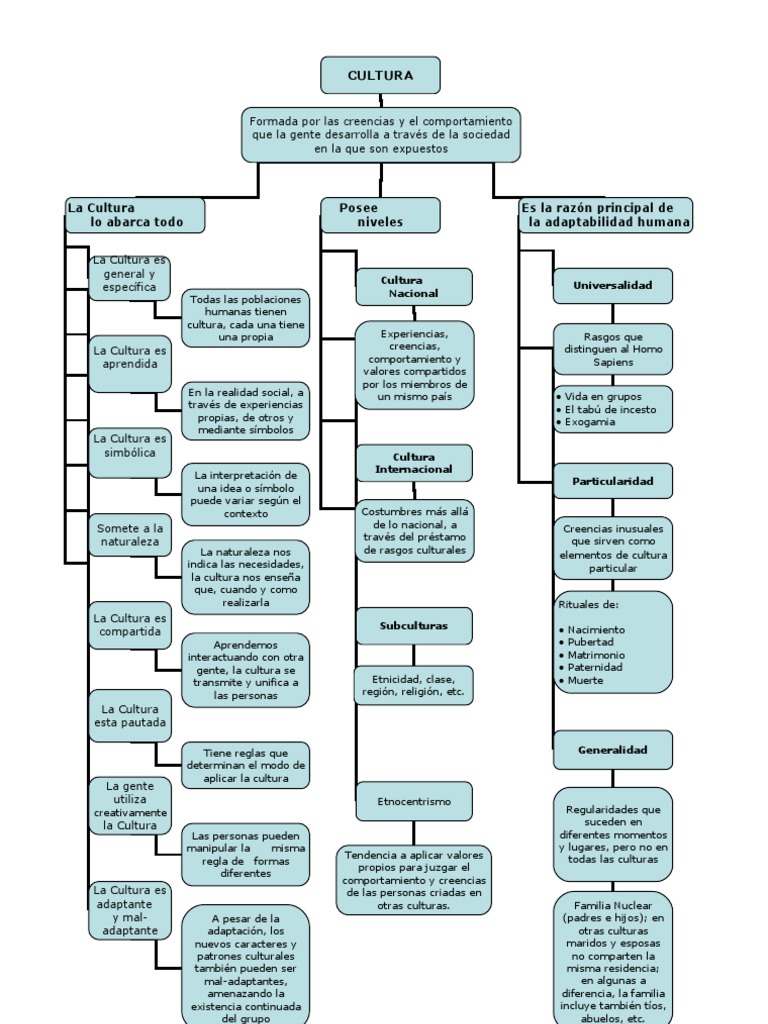 Mapa Conceptual La Cultura