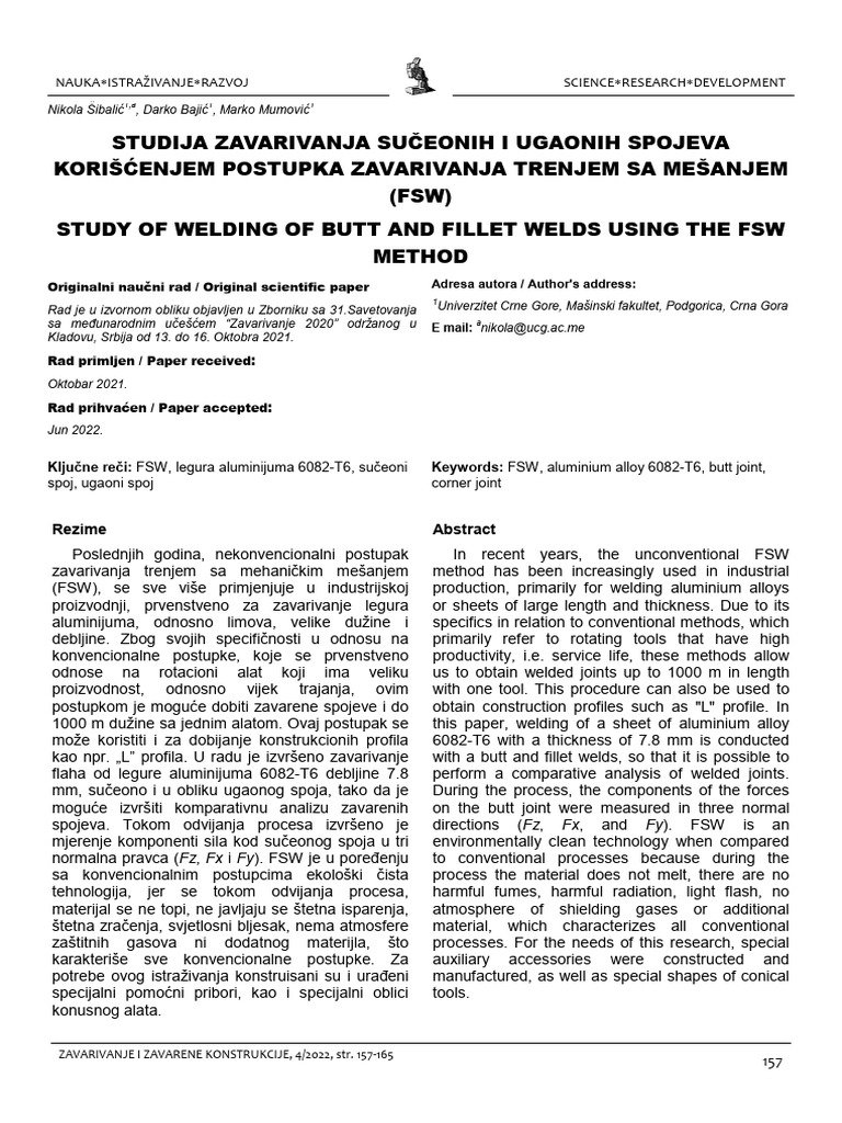 Study of Effect of FSW on Welding-1 | PDF