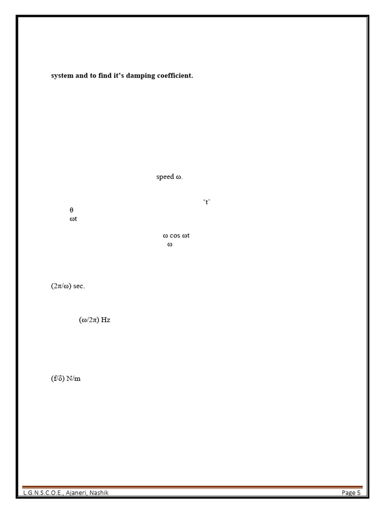 02 Damped Vibration of Single DOF System | PDF | Damping | Friction
