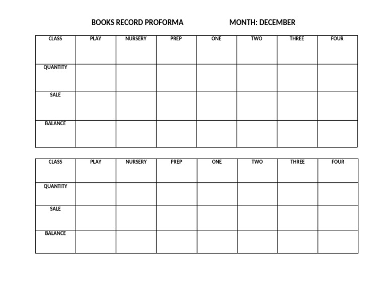 Book Record Proforma | PDF