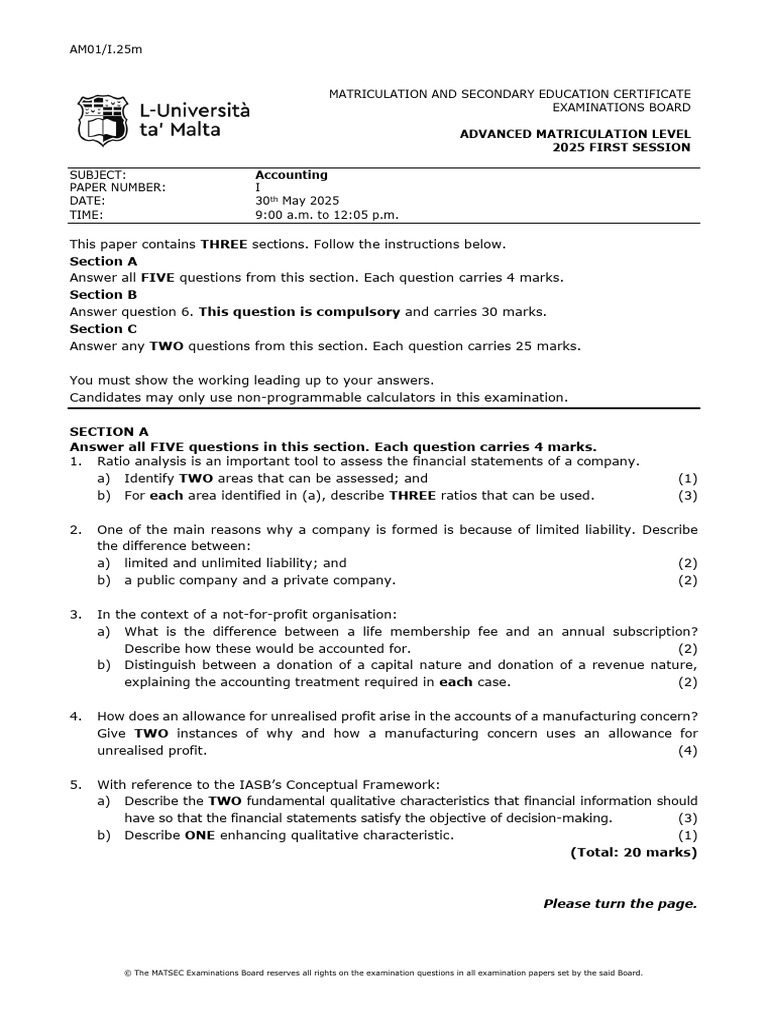 Am Accounting 1 ST Session 2025 | PDF | Depreciation | Debits And Credits