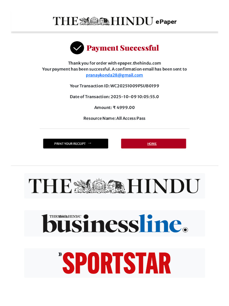 The Hindu E-Paper 5K | PDF