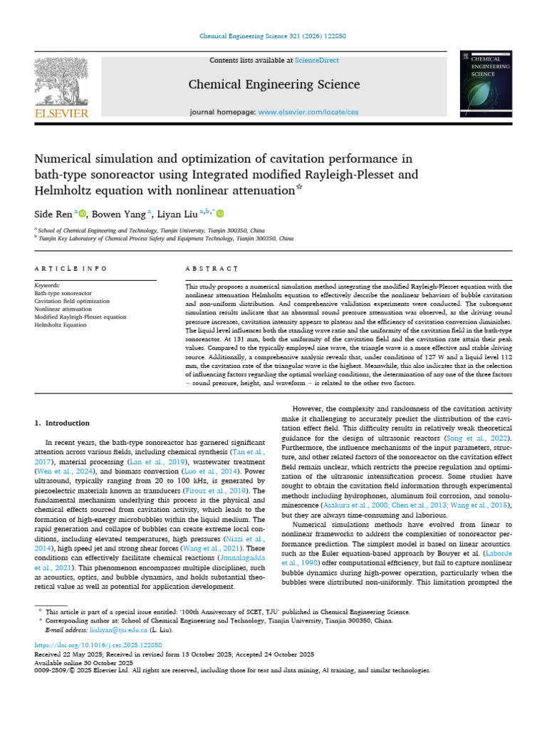 Numerical Simulation and Optimization of Cavitation Performance in ...