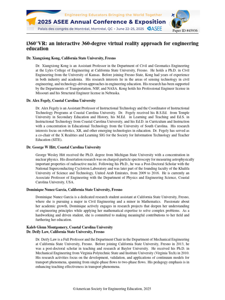 ASEE Conference Draft Rev22PrintedFinal | PDF | Virtual Reality | 3 D ...