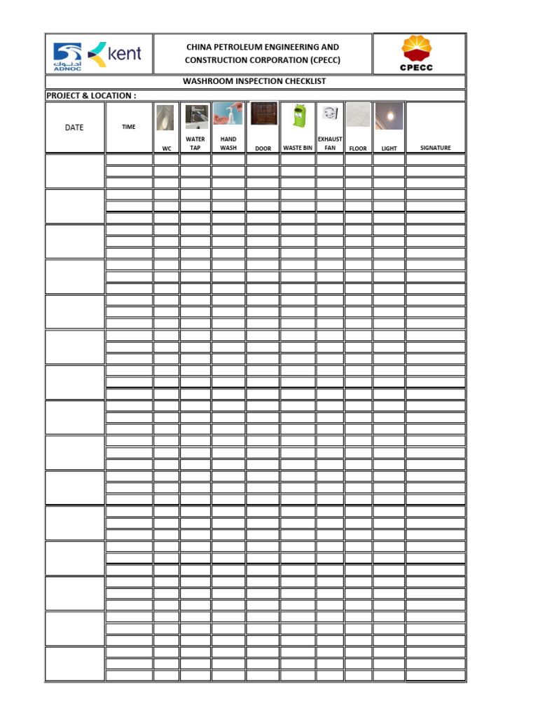 Wash Room Checklist | PDF