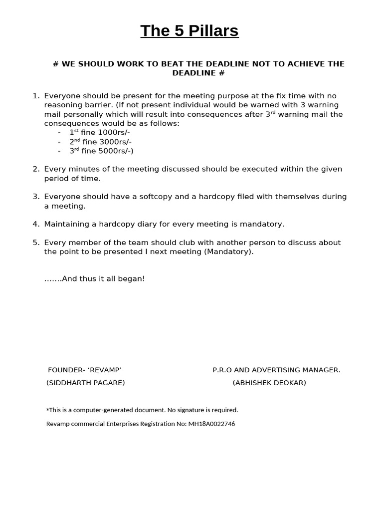 The 5 Pillars | PDF