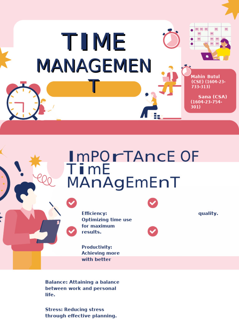 Time Management Presentation | PDF | Time Management | Professional Skills