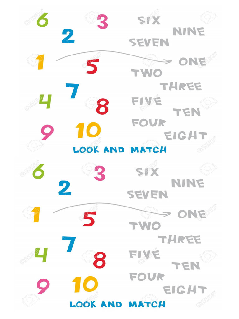 Numbers Matching | PDF