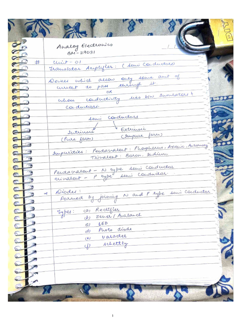 Analog Notes (1) | PDF
