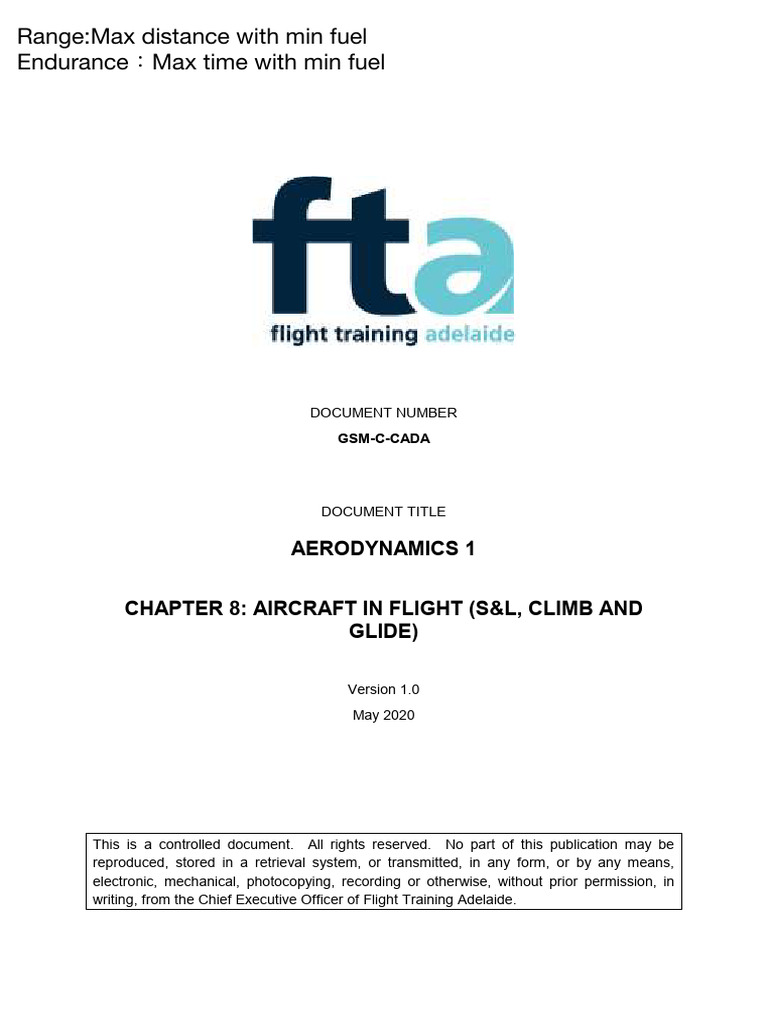 Chapter 8 (Aircraft in Flight - S&L, Climb and Glide) | PDF | Flight ...