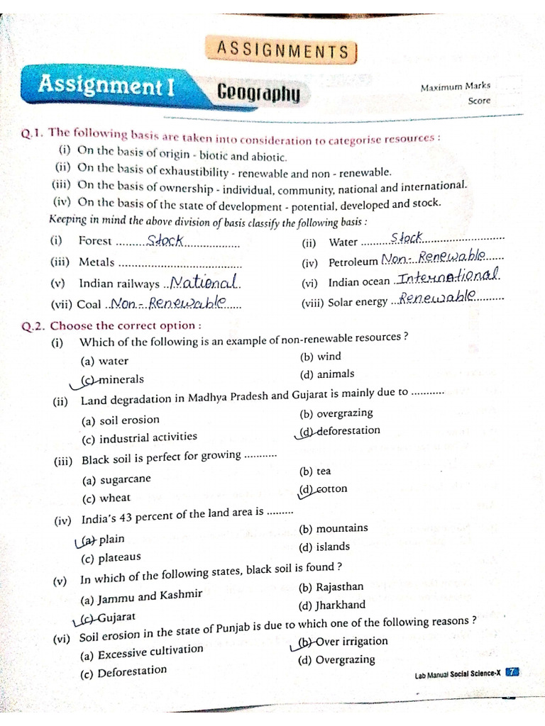 Lab Manual Class 10 SST | PDF