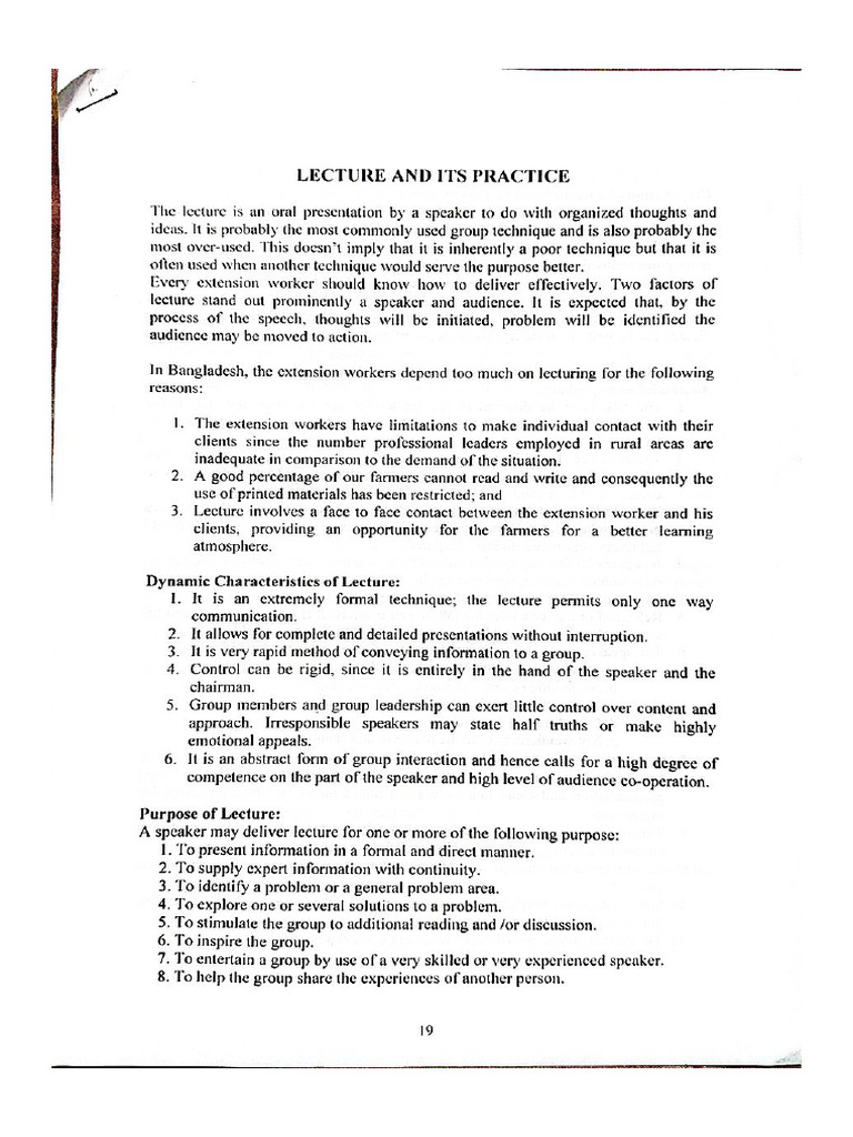 Lecture and Practice | PDF