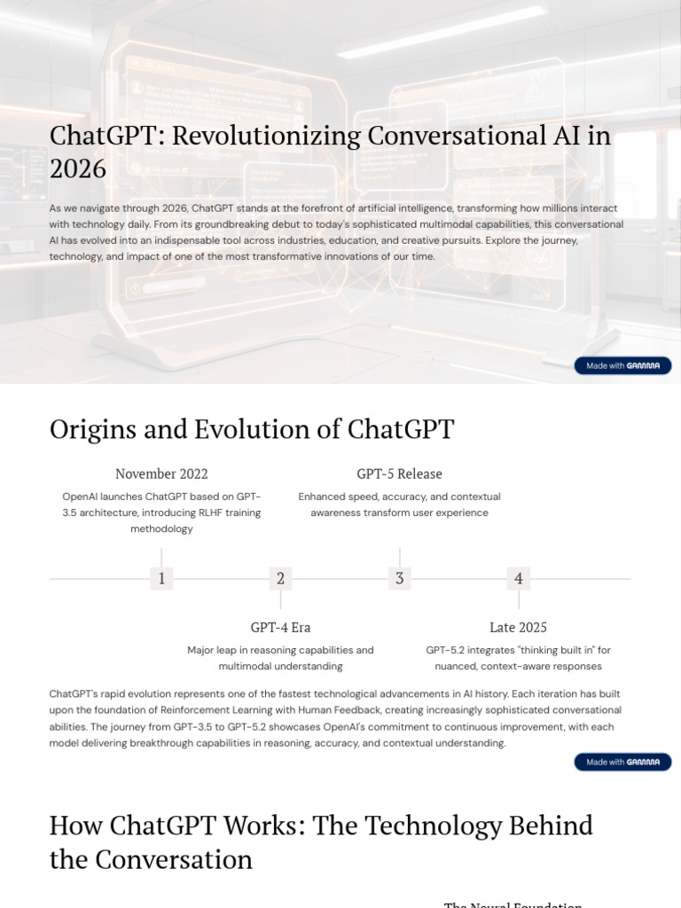 ChatGPT Revolutionizing Conversational AI in 2026 | PDF | Artificial ...