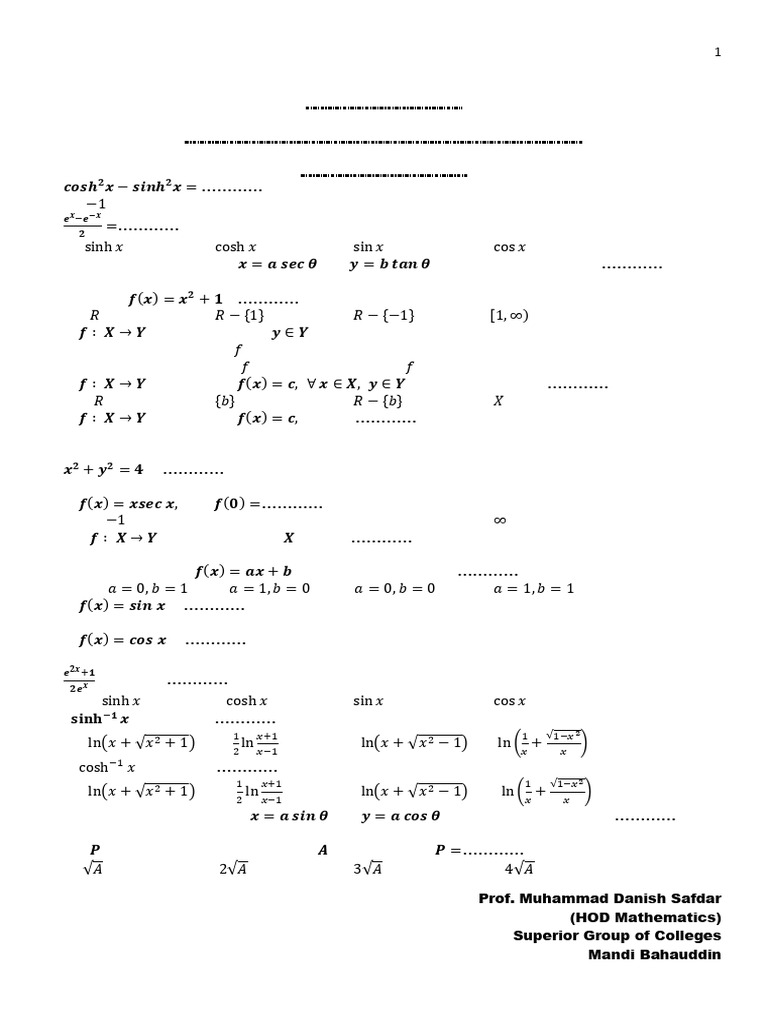 2nd Year N | PDF | Function (Mathematics) | Equations