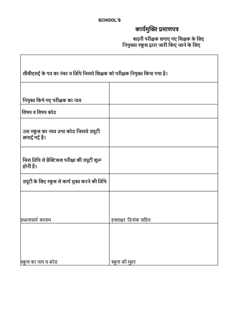 Relieving Format | PDF