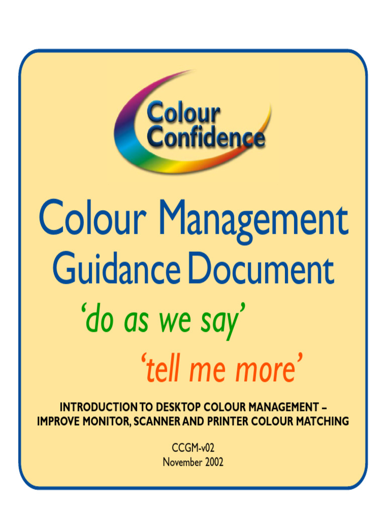 Guidance Doc v2r1 en | PDF | Image Scanner | Rgb Color Model