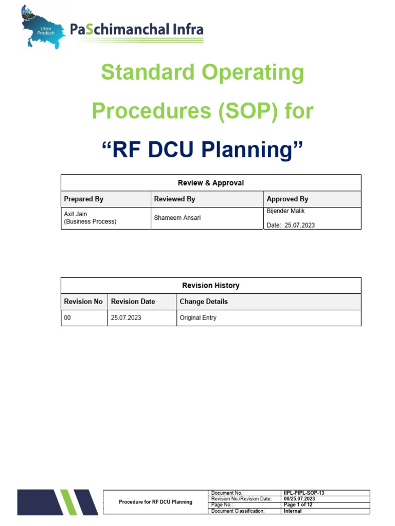 SOP For RF DCU Planning | PDF | Geographic Information System | Computing