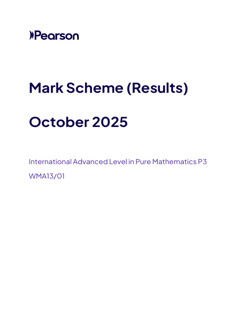 October 2025 - P3 MS | PDF | Quadratic Equation | Factorization