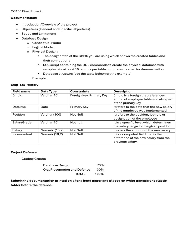 CC104 Final Project Documentation | PDF