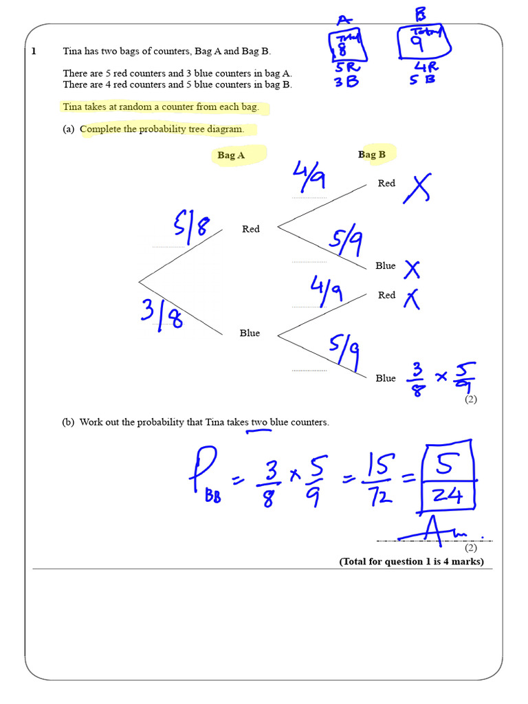 Conditional Probability Tree Diagram 834 | PDF | Probability Theory ...