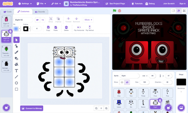 Numberblocks Basics Sprite Pack On Scratch 7 | PDF | Scratch ...