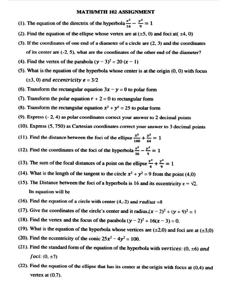 Math 102 Assignment Ug23 Group F | PDF