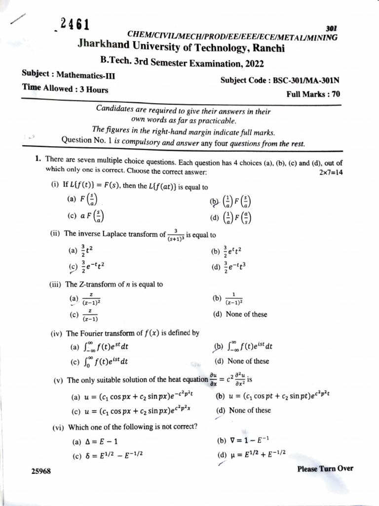JUT - 22 Pyq Mechanical Engineering 2022 Pyq Jharkhand | PDF | Pressure ...