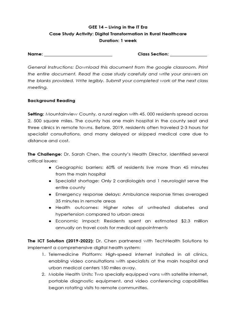 Case Study Digital Transformation | PDF | Information And ...