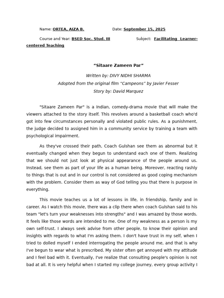 CERAE Fromat DW (Reflection Paper) | PDF | Behavioural Sciences ...