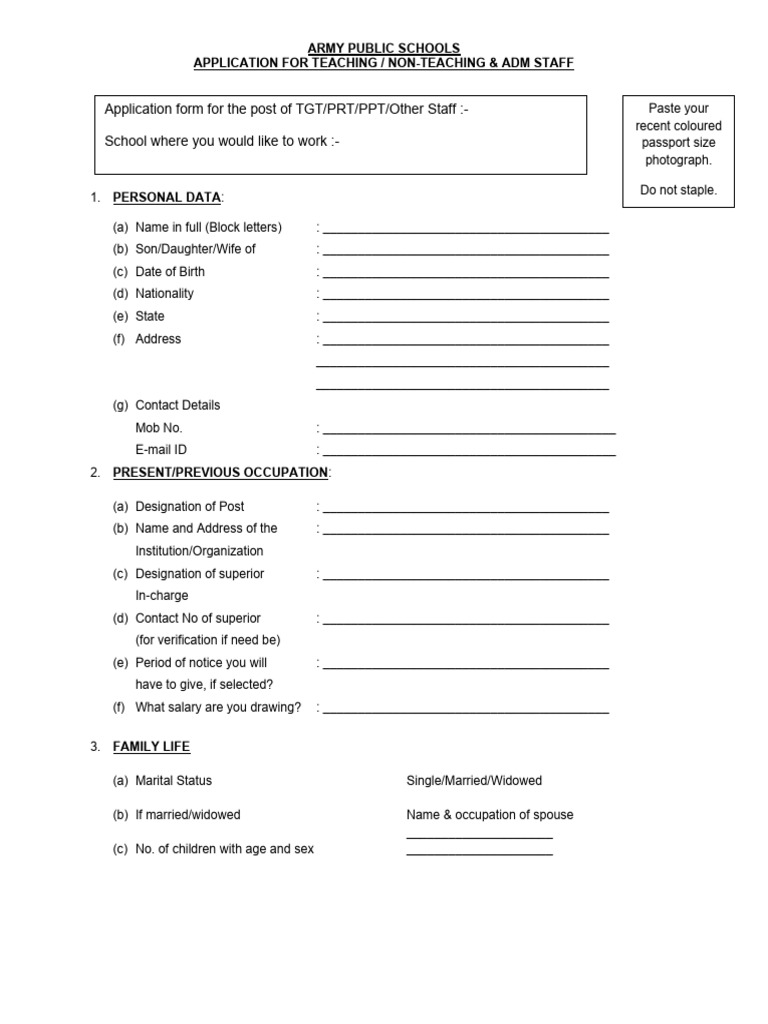 Application For Teachers | PDF