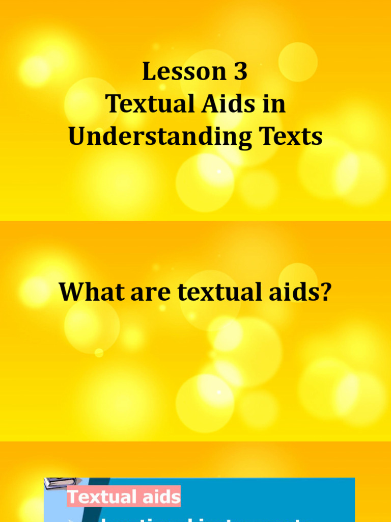 Week 3 PPT Textual Aids in Understanding Texts | PDF | Nonlinear System ...