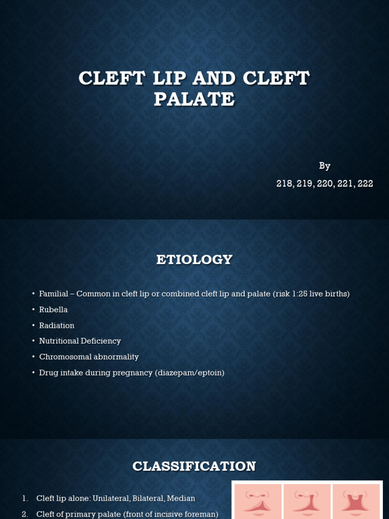Cleft Lip and Cleft Palate | PDF | Face | Primate Anatomy