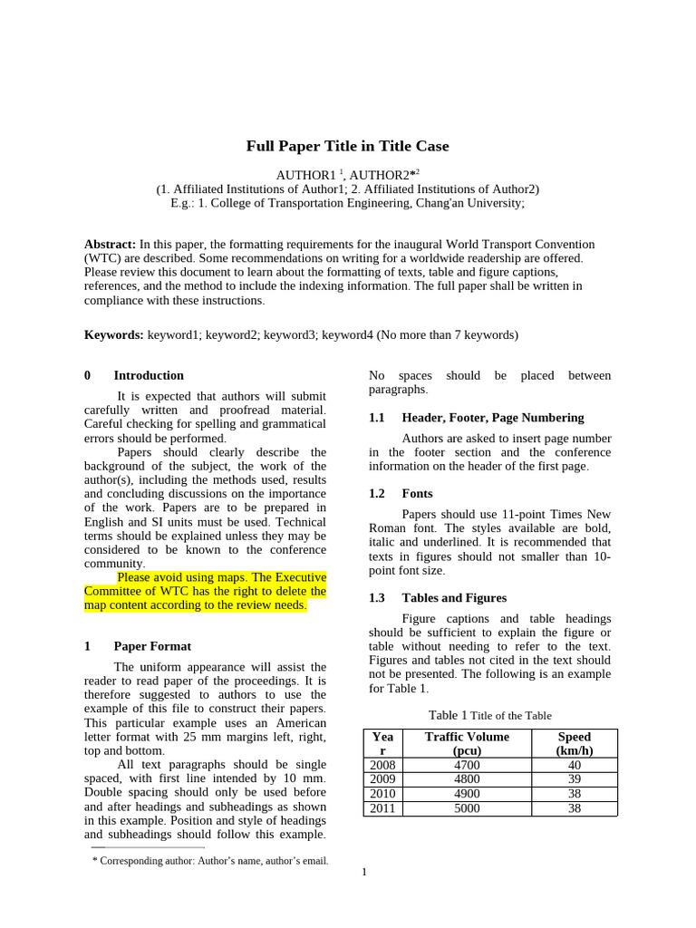 Full Paper Template in English - 双栏 | PDF | Publishing | Written ...
