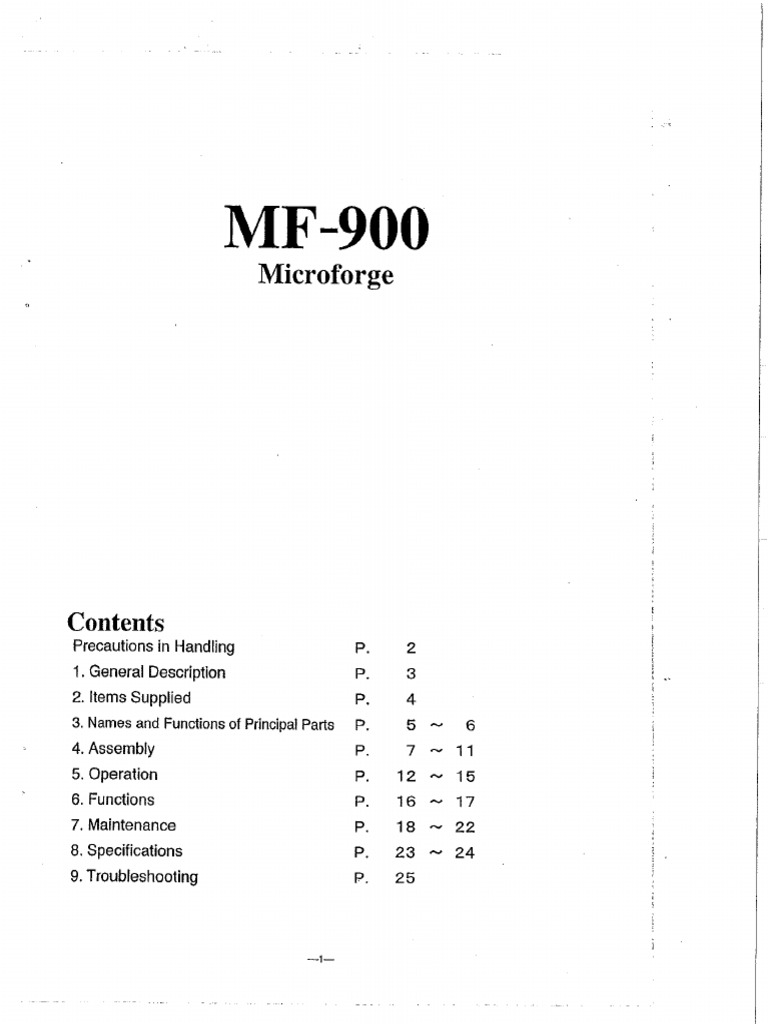 MF-900 Microforge 1 | PDF