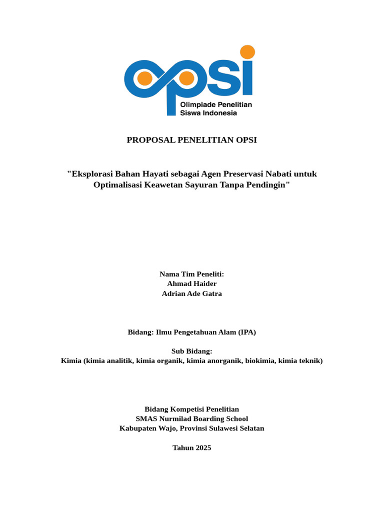 Proposal Penelitian Opsi Astra | PDF