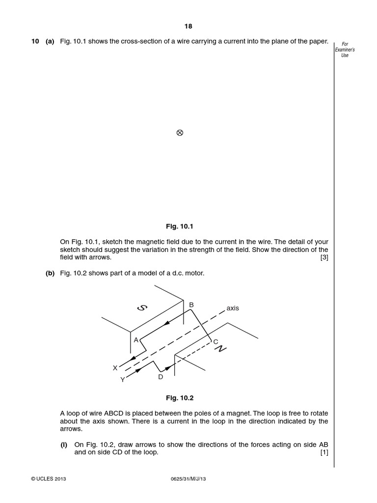 Electromagnetic Effect Worksheet 4 - Motor Effect | PDF | Inductor ...