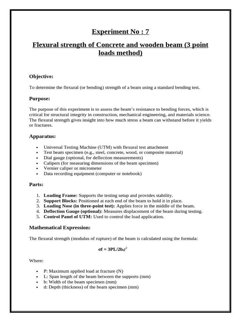 8 - Flexural Strength of Beam | PDF | Strength Of Materials | Beam ...