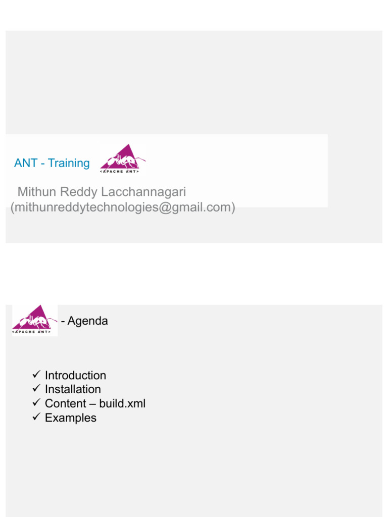ANT Training | PDF | Computing | Software Engineering