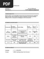 Examination Discipline/ Specialization School/college Board/ University Year of Passing %