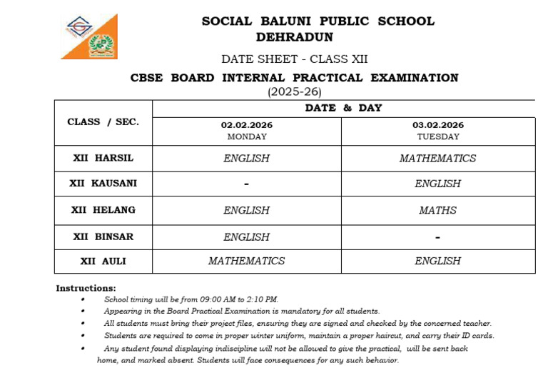 Xii Practical Board Examination | PDF