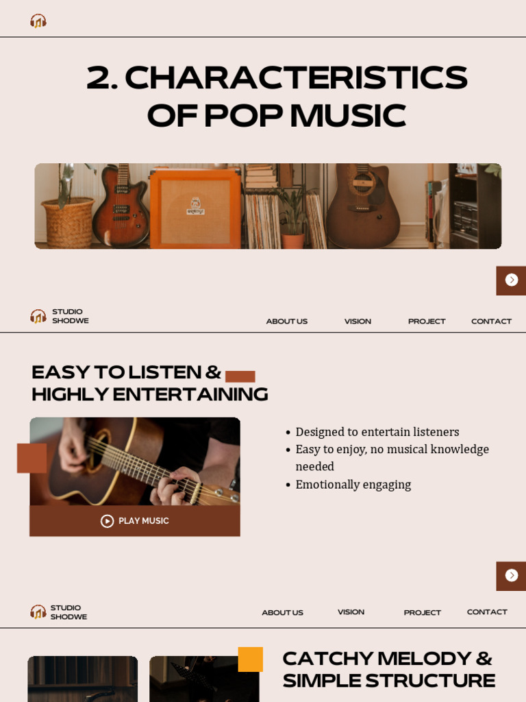 Brown Minimal Timeless Music Presentation | PDF